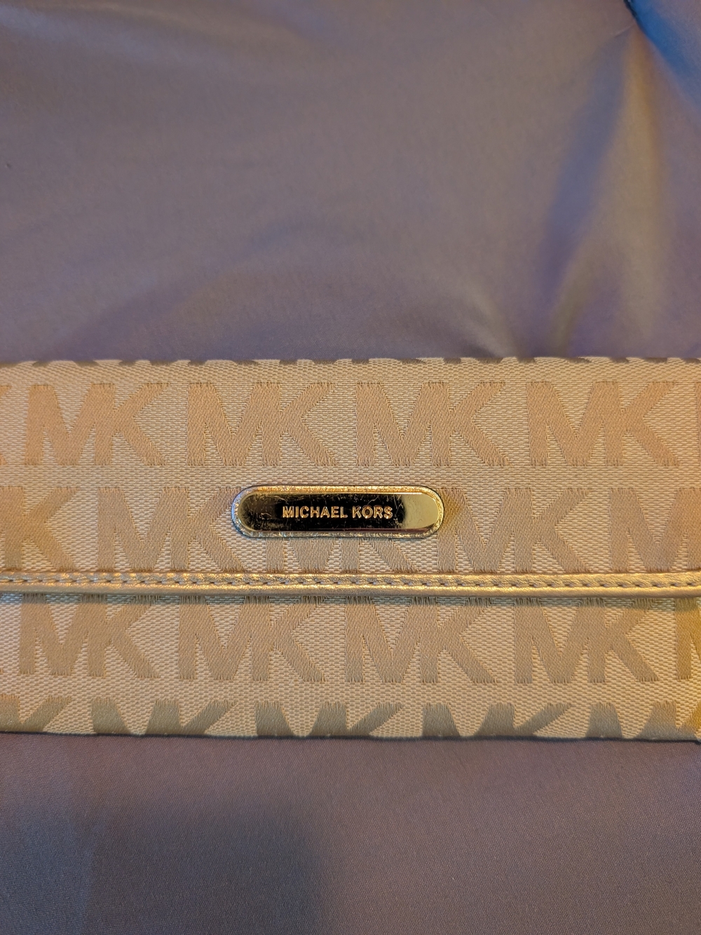 Michael Kors Beige Logo Continental Wallet